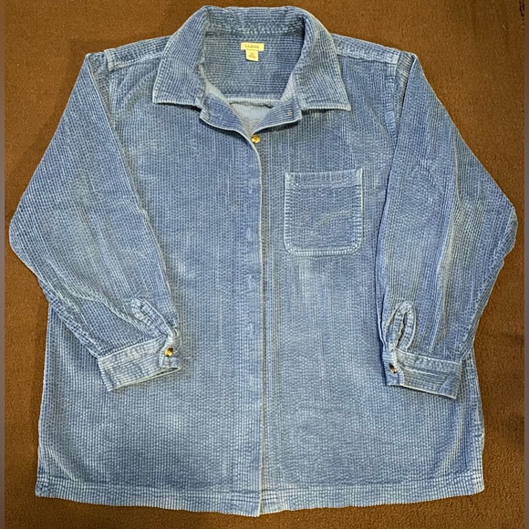 L.L. Bean Corduroy Button Up Shirt - Picture 1 of 5